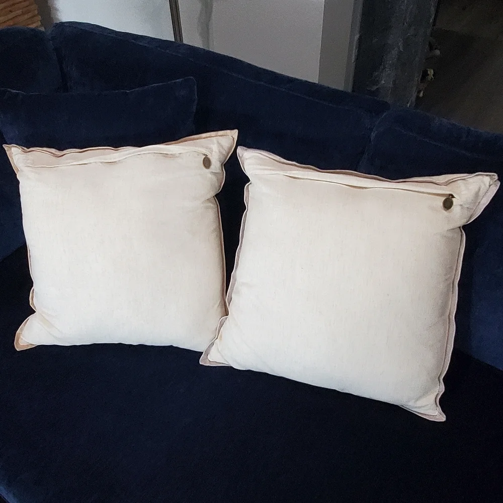 Pier 1 Imports Beaded Pillow Set of 2 Home Decor Everyday Spring Luxury
